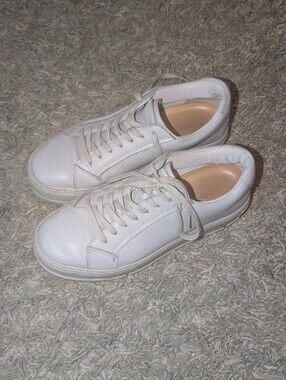 Vagabond Gray Leather Platform Sneakers